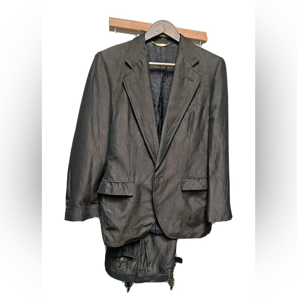 Dolce and Gabanna shiny silk mix brown suit